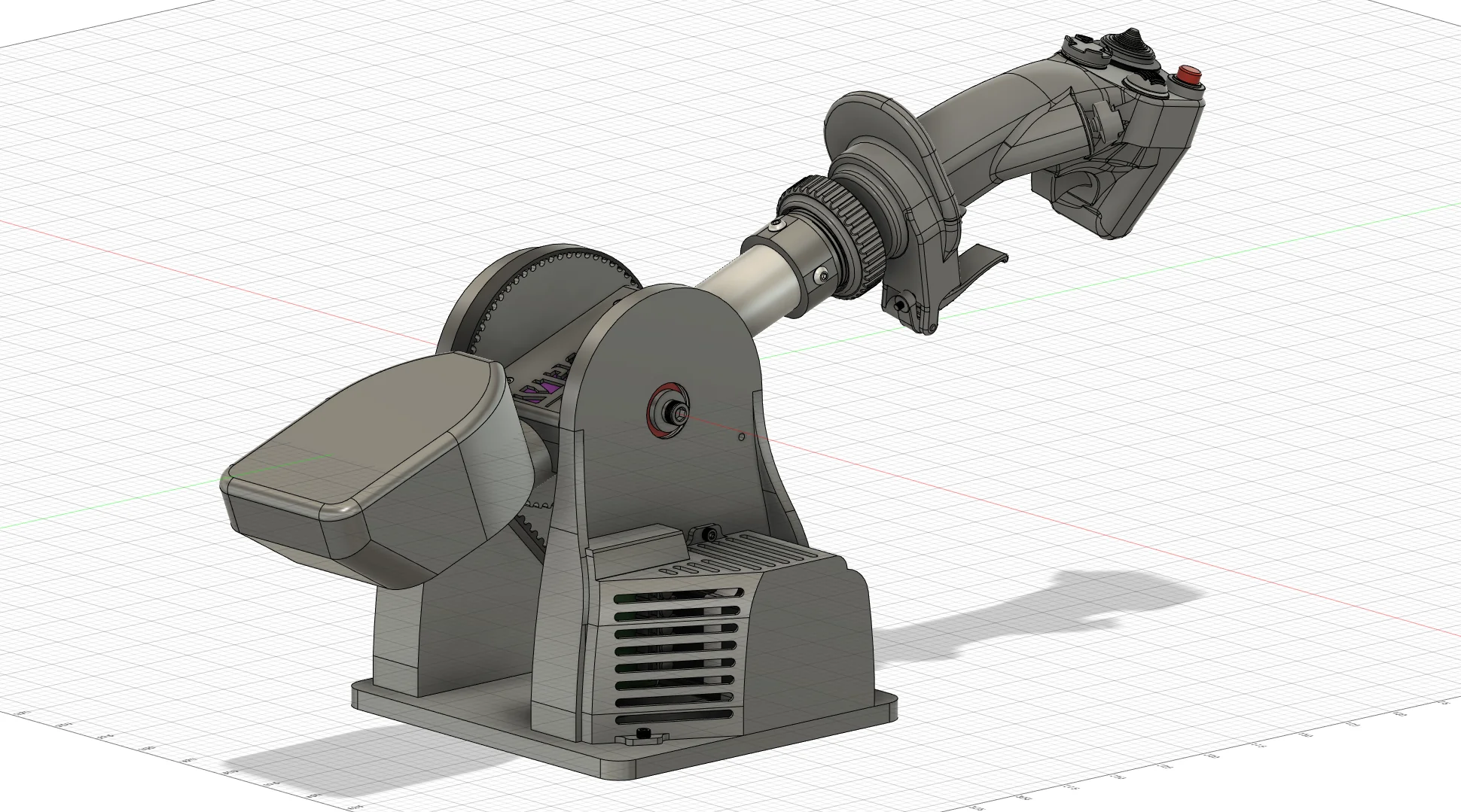 Rev-1 belt/pulley design — render 1