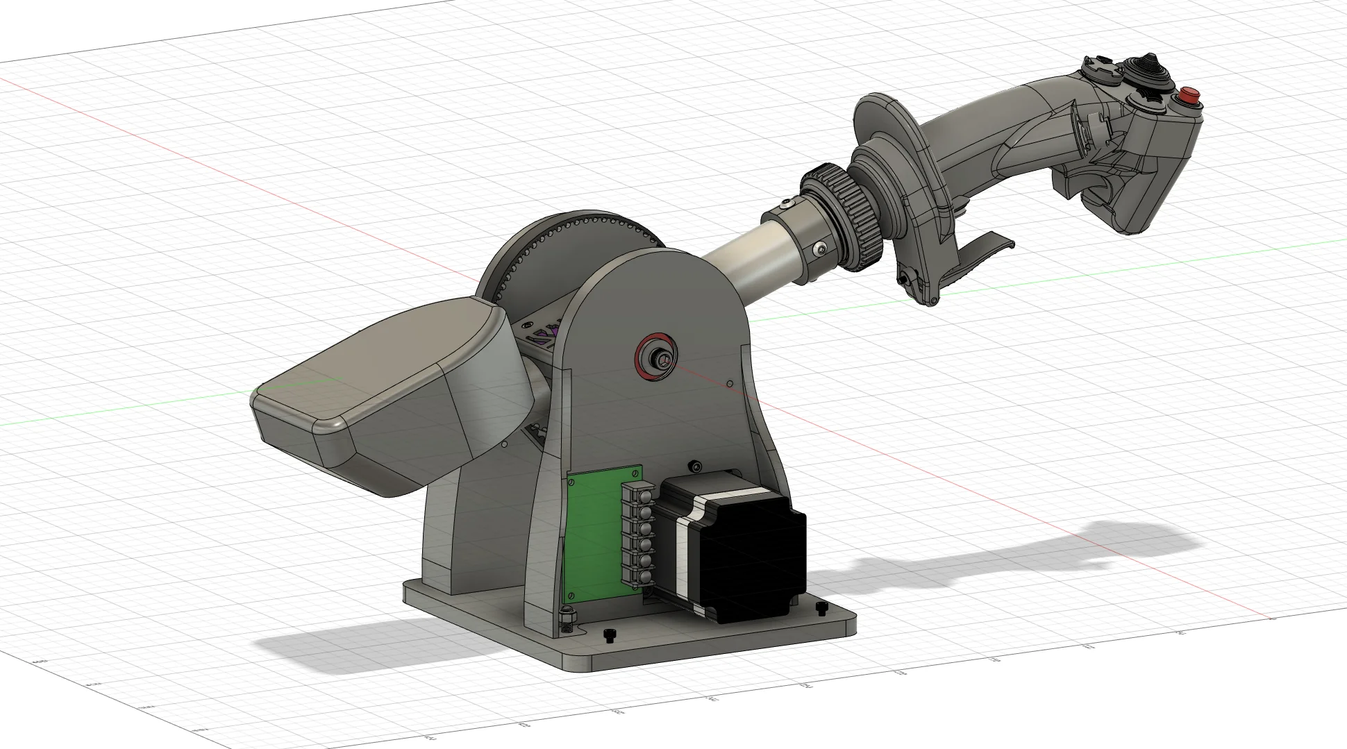 Rev-1 belt/pulley design — render 4