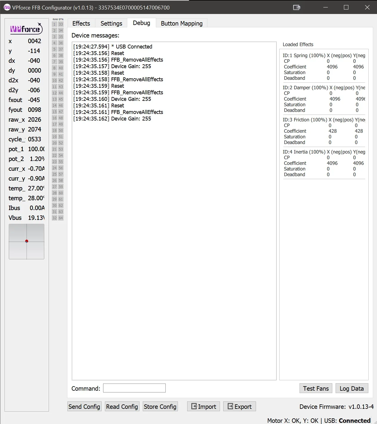 Debug Tab View
