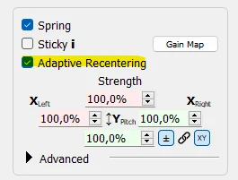 Adaptive Recentering Activated